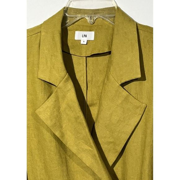 𝅺NEW LPA Mustard 100% Linen Blazer Jacket - Picture 8 of 12